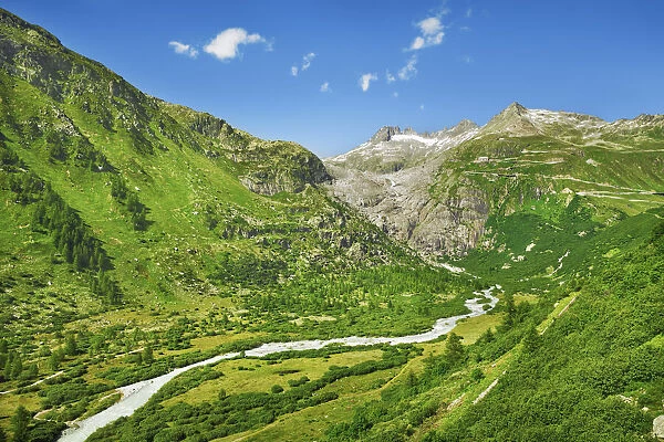 Mountain impression Furka Pass - Switzerland, Valais, Gletsch - Alps, Uri Alps