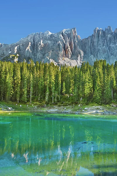 Mountain impression at Lago di Carezza - Italy, Trentino-Alto Adige, South Tyrol