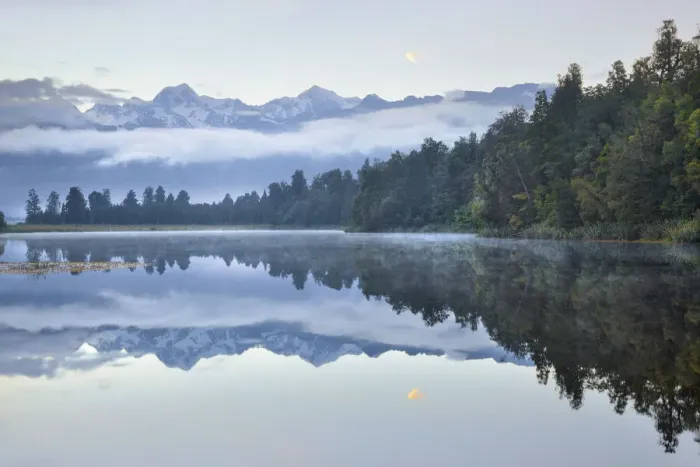 Framed Print : Mountain impression with Mount Tasman - New Zealand, South Island, West Coast, Westland