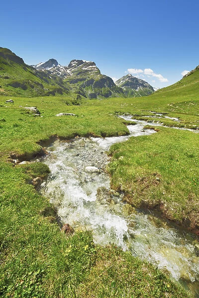 Mountain impression at mountain brook Julia - Switzerland, Graubunden, Engadin