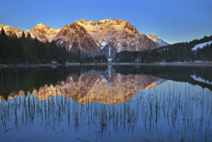 Framed Print : Mountain impression reflection Karwendekl in Luttensee - Germany, Bavaria, Upper Bavaria Framed Print : Mountain impression reflection Karwendekl in Luttensee - Germany, Bavaria, Upper Bavaria