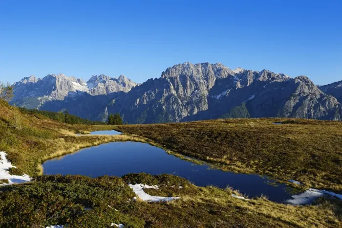 Framed Print : Mountain lake at the Hochstein, Defregger group, Carnic Dolomites, Upper Lienz, Pusteria Framed Print : Mountain lake at the Hochstein, Defregger group, Carnic Dolomites, Upper Lienz, Pusteria