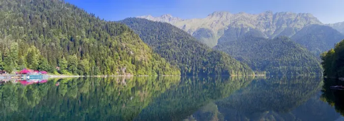 Framed Print : Mountain lake Ritsa, Abkhazia, Georgia Framed Print : Mountain lake Ritsa, Abkhazia, Georgia