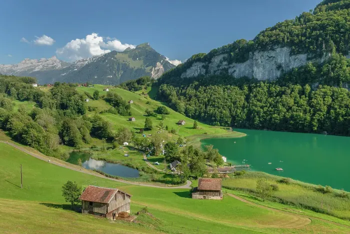 Framed Print : Mountain lake Seeli with a view to Fronalpstack, Canton Uri, Lake Lucerne, Switzerland Framed Print : Mountain lake Seeli with a view to Fronalpstack, Canton Uri, Lake Lucerne, Switzerland