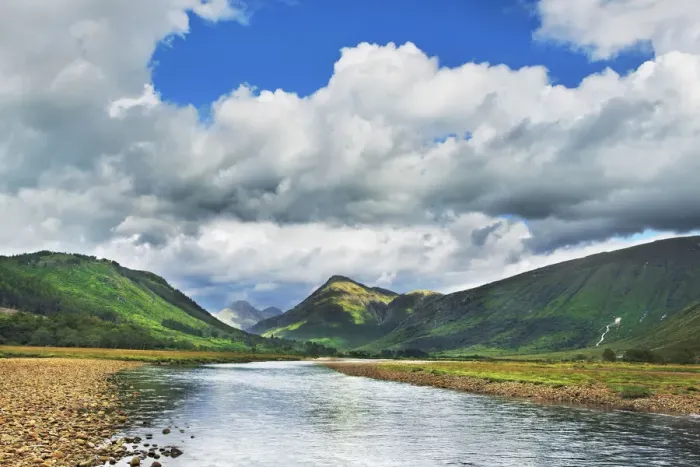 Framed Print : Mountain landscape in Glen Etive - United Kingdom, Scotland, Argyll and Bute