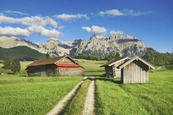 Framed Print : Mountain landscape near Mittenwald - Germany, Bavaria, Upper Bavaria Framed Print : Mountain landscape near Mittenwald - Germany, Bavaria, Upper Bavaria