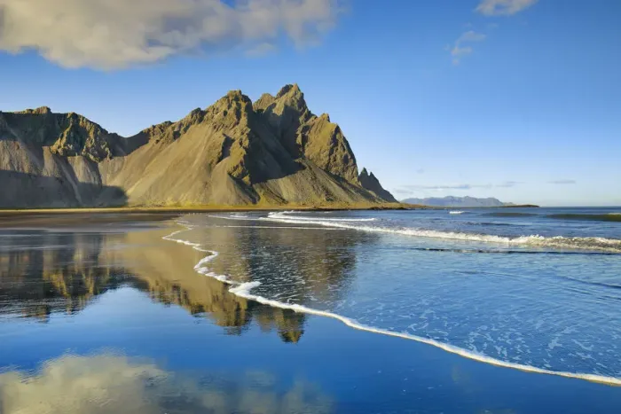 Framed Print : Mountain landscape at Vestrahorn and ocean - Iceland, Eastern Region, Hofn, Stokksnes Framed Print : Mountain landscape at Vestrahorn and ocean - Iceland, Eastern Region, Hofn, Stokksnes
