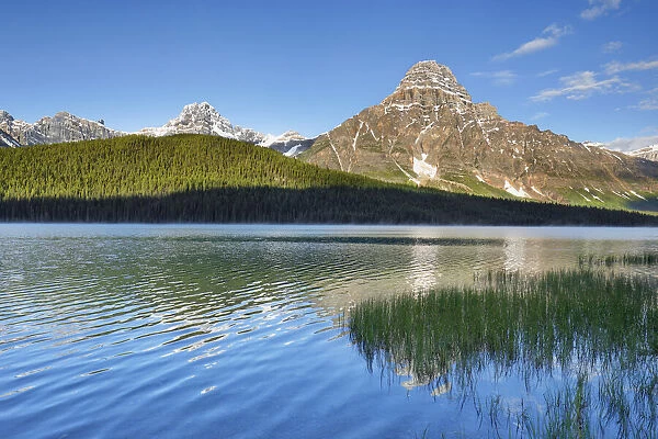 Mountain landscape at Waterfowl Lake with Mount Chephren - Canada, Alberta
