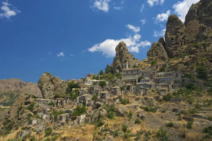 Framed Print : Mountain Village Pentedattilo, Aspromonte, Calabria, Italy Framed Print : Mountain Village Pentedattilo, Aspromonte, Calabria, Italy