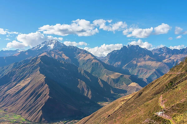 Mountains in Sacred Valley as seen from Huayllabamba viewpoint, Sacred Valley, Urubamba Province, Cusco Region, Peru