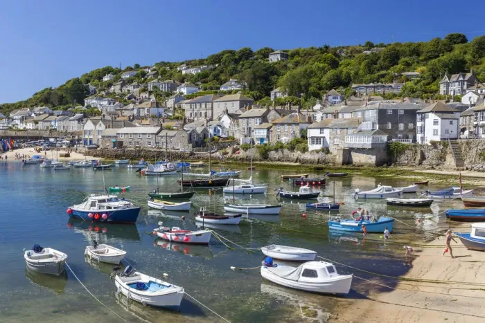 Framed Print : Mousehole harbour and beach, Mousehole, Cornwall, UK Framed Print : Mousehole harbour and beach, Mousehole, Cornwall, UK