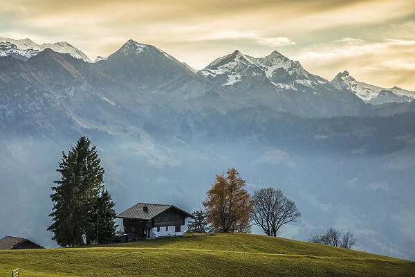 Moutnains above Lake Thun, Berner Oberland, Switzerland