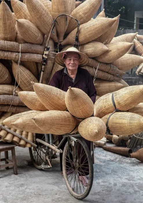 Framed Print : Mr Luong Son Bac, legendary maker of traditional bamboo fish traps, Thu Sy Village, near Hanoi, Vietnam Framed Print : Mr Luong Son Bac, legendary maker of traditional bamboo fish traps, Thu Sy Village, near Hanoi, Vietnam