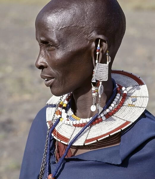 A Msai woman in traditional attire