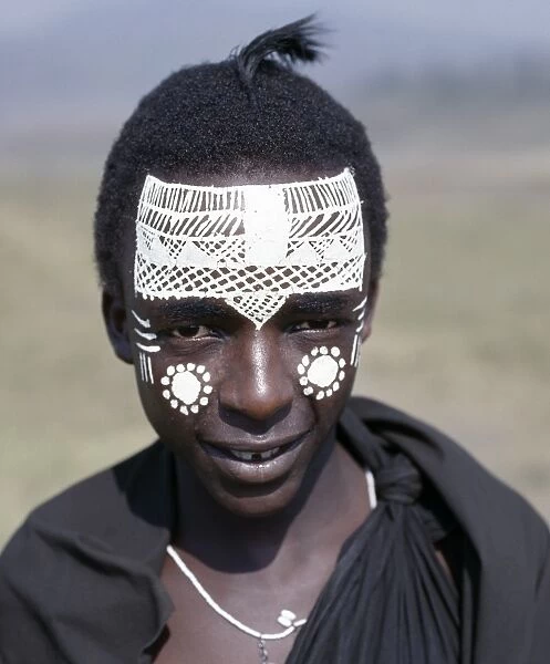 Msai youth with decorated face