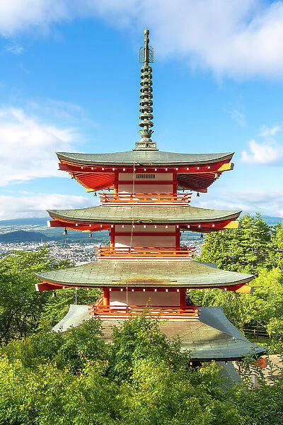 Mt. Fuji and Chureito Pagoda, Fujiyoshida, Yamanashi Prefecture, Japan