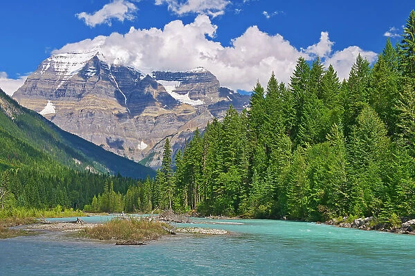 Mt. Robson and the Robson River, Mt. Robson Provincial Park, British Columbia, Canada
