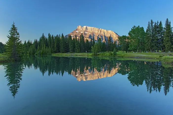 Framed Print : Mt. Rundle reflected in Cascade Pond at sunrise, Banff National Park, Alberta, Canada Framed Print : Mt. Rundle reflected in Cascade Pond at sunrise, Banff National Park, Alberta, Canada