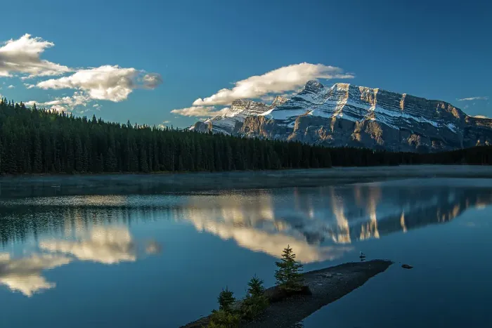 Framed Print : Mt Rundle reflected in Two Jack Lake, Banff National Park, Alberta, Canada Framed Print : Mt Rundle reflected in Two Jack Lake, Banff National Park, Alberta, Canada