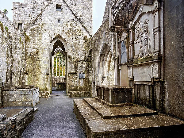 Muckross Abbey, interior, Killarney National Park, County Kerry, Ireland