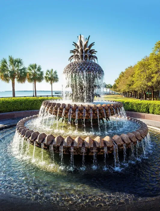 Framed Print : Multi-layered, pineapple-shaped fountain facing the waterfront, popular for photos. Located in: Joe Riley Waterfront Park Charleston, South Carolina, USA Framed Print : Multi-layered, pineapple-shaped fountain facing the waterfront, popular for photos. Located in: Joe Riley Waterfront Park Charleston, South Carolina, USA