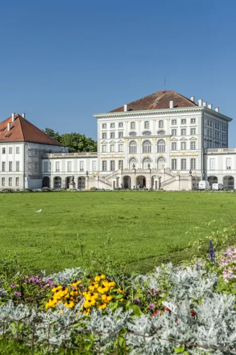Framed Print : Munich, Bavaria, Germany. The Nymphenburg Palace with its landscape garden Framed Print : Munich, Bavaria, Germany. The Nymphenburg Palace with its landscape garden