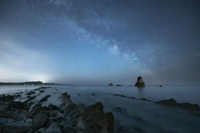 Framed Print : Mupe Bay at night with Milky Way, Isle of Purbeck, Jurassic Coast World Heritage Site Framed Print : Mupe Bay at night with Milky Way, Isle of Purbeck, Jurassic Coast World Heritage Site