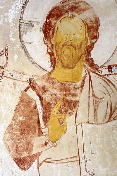 Mural painting (13th century), David Gareja monastery, Kakheti, Georgia