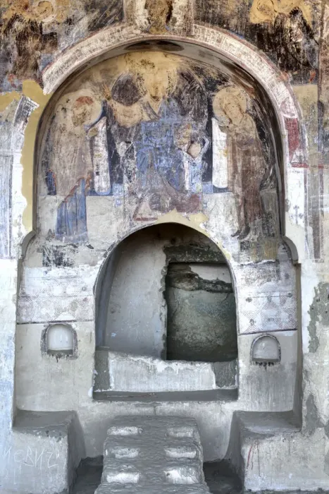 Framed Print : Mural painting (13th century), David Gareja monastery, Kakheti, Georgia Framed Print : Mural painting (13th century), David Gareja monastery, Kakheti, Georgia