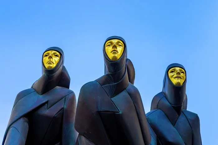 Framed Print : The Three Muses Statue at the National Drama Theatre, Vilnius, Lithuania Framed Print : The Three Muses Statue at the National Drama Theatre, Vilnius, Lithuania