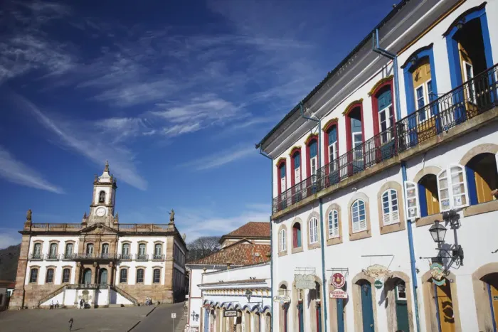 Framed Print : Museu da Inconfidencia and Praca Tiradentes, Ouro Preto (UNESCO World Heritage Site)