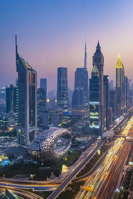 Framed Print : Museum Of The Future, Emirates Towers & Sheikh Zayad Road, Dubai, United Arab Emirates Framed Print : Museum Of The Future, Emirates Towers & Sheikh Zayad Road, Dubai, United Arab Emirates