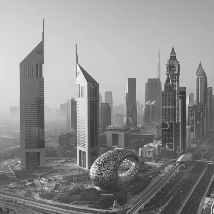 Framed Print : Museum Of The Future, Emirates Towers & Sheikh Zayad Road, Dubai Framed Print : Museum Of The Future, Emirates Towers & Sheikh Zayad Road, Dubai