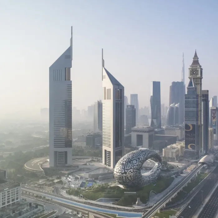 Framed Print : Museum Of The Future, Emirates Towers & Sheikh Zayad Road, Dubai, United Arab Emirates Framed Print : Museum Of The Future, Emirates Towers & Sheikh Zayad Road, Dubai, United Arab Emirates