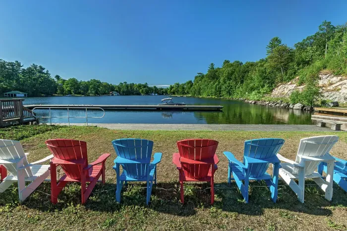 Framed Print : Muskoka chairs Port Carling, Ontario, Canada Framed Print : Muskoka chairs Port Carling, Ontario, Canada