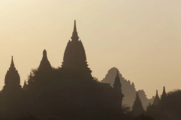 Myanmar (Burma), Bagan, Ancient Ruins at Dawn