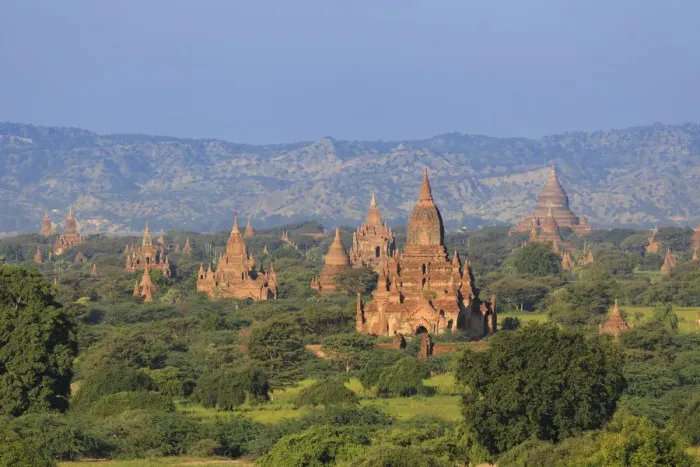 Framed Print : Myanmar (Burma), Temples of Bagan (Unesco world Heritage Site)