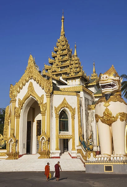 Myanmar (Burma), Yangon, Entrance to the Shwedagon Pagoda