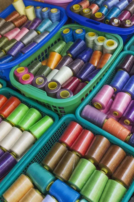 Framed Print : Myanmar (Burma), Yangon, Street Market, Display of Colourful Cotton Bobbins Framed Print : Myanmar (Burma), Yangon, Street Market, Display of Colourful Cotton Bobbins