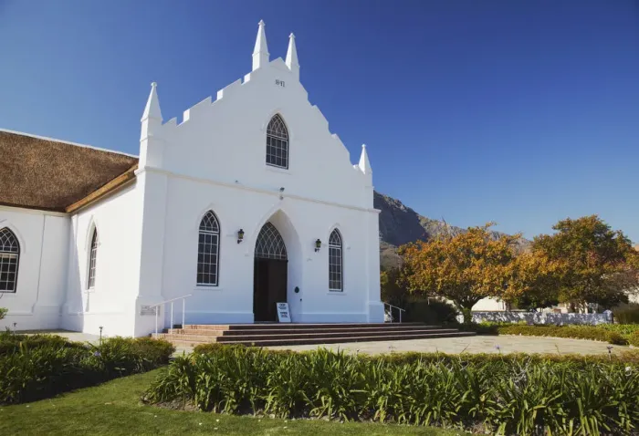 Framed Print : N. G. Church, Franschhoek, Western Cape, South Africa Framed Print : N. G. Church, Franschhoek, Western Cape, South Africa