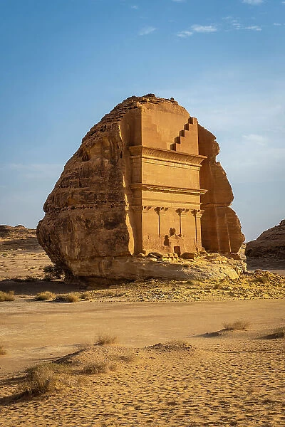 Nabatean tomb of Lihyan son of Kuza, Hegra (Mada'in Salih / Al-Hijr) archaeological site (UNESCO World Heritage Site), Al-Ula, Medina Province, Saudi Arabia