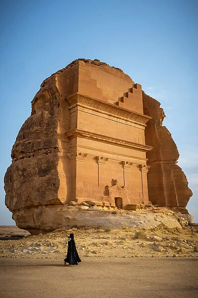 Nabatean tomb of Lihyan son of Kuza, Hegra (Mada'in Salih / Al-Hijr) archaeological site (UNESCO World Heritage Site), Al-Ula, Medina Province, Saudi Arabia