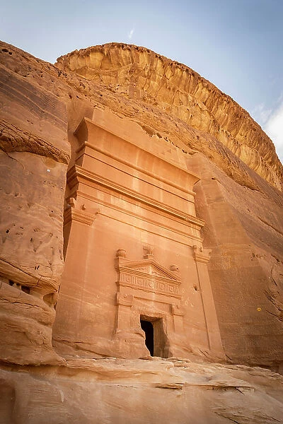 Nabatean tombs at Jabal Al Banat, Hegra (Mada'in Salih / Al-Hijr) archaeological site (UNESCO World Heritage Site), Al-Ula, Medina Province, Saudi Arabia
