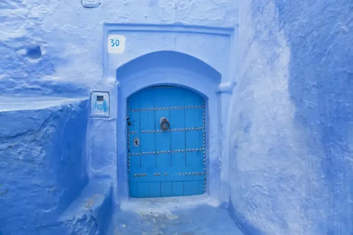 Framed Print : Narrow lane, Chefchaouen, Morocco Framed Print : Narrow lane, Chefchaouen, Morocco