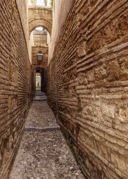 Framed Print : Narrow Lane at the Old Town, Cordoba, Andalusia, Spain Framed Print : Narrow Lane at the Old Town, Cordoba, Andalusia, Spain