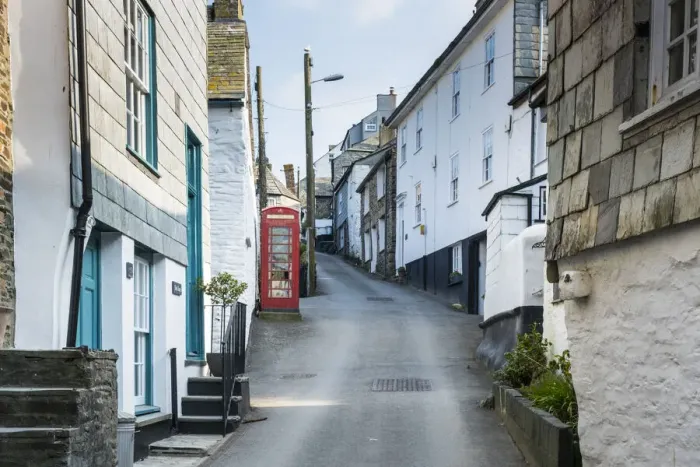Framed Print : Narrow streets of Port Isaac, Cornwall, England, UK Framed Print : Narrow streets of Port Isaac, Cornwall, England, UK