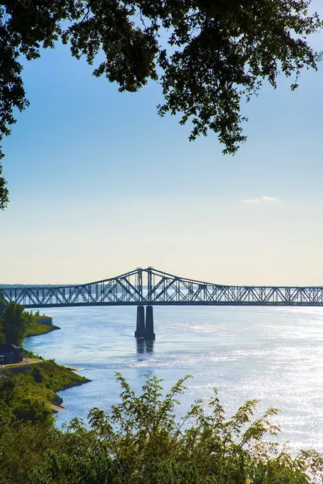 Framed Print : Natchez, Mississippi, Natchez-Vidalia Bridge, Two Twin Cantilever Bridges That Carry Framed Print : Natchez, Mississippi, Natchez-Vidalia Bridge, Two Twin Cantilever Bridges That Carry
