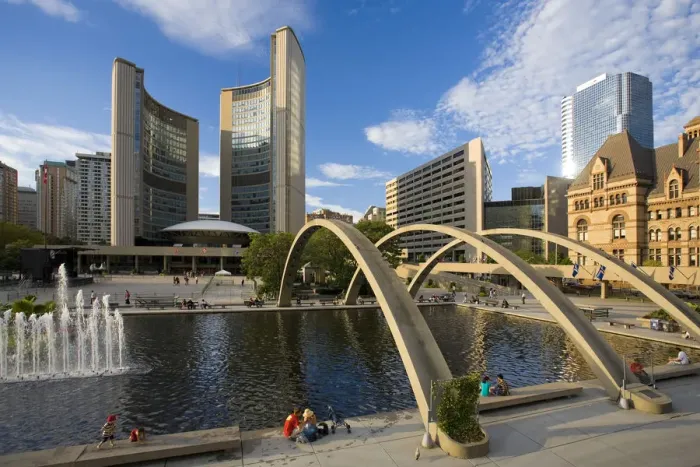Framed Print : Nathan Phillips Square and Toronto City Hall, Toronto, Canada Framed Print : Nathan Phillips Square and Toronto City Hall, Toronto, Canada