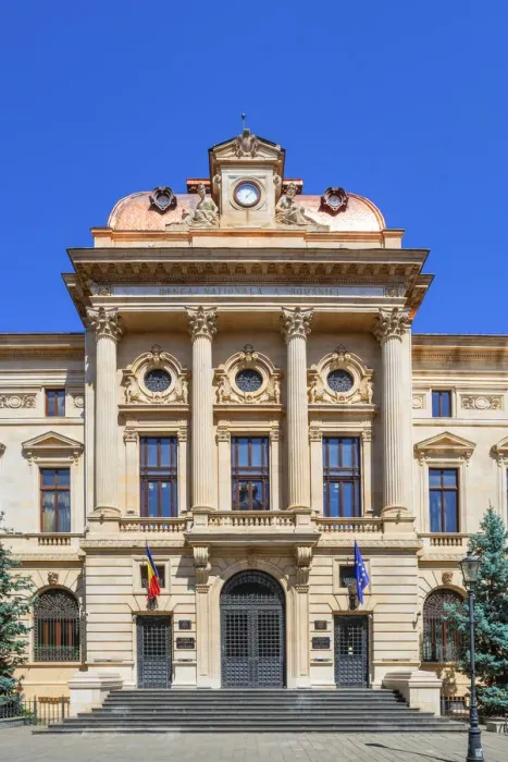 Framed Print : National Bank of Romania, Bucharest, Walachia, Romania Framed Print : National Bank of Romania, Bucharest, Walachia, Romania
