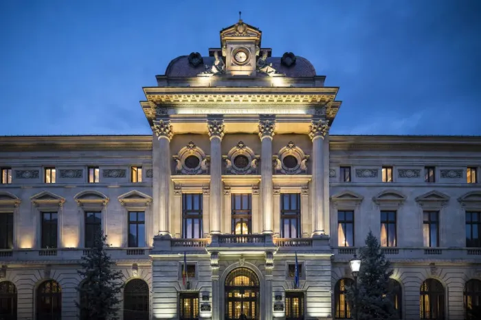 Framed Print : National Bank of Romania at Night, Old Town Quarter of Lipscani, Bucharest, Romania Framed Print : National Bank of Romania at Night, Old Town Quarter of Lipscani, Bucharest, Romania